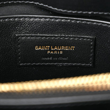 Saint Laurent Calfskin Y Quilted Monogram Small Loulou Chain Satchel Black 6 of 10
