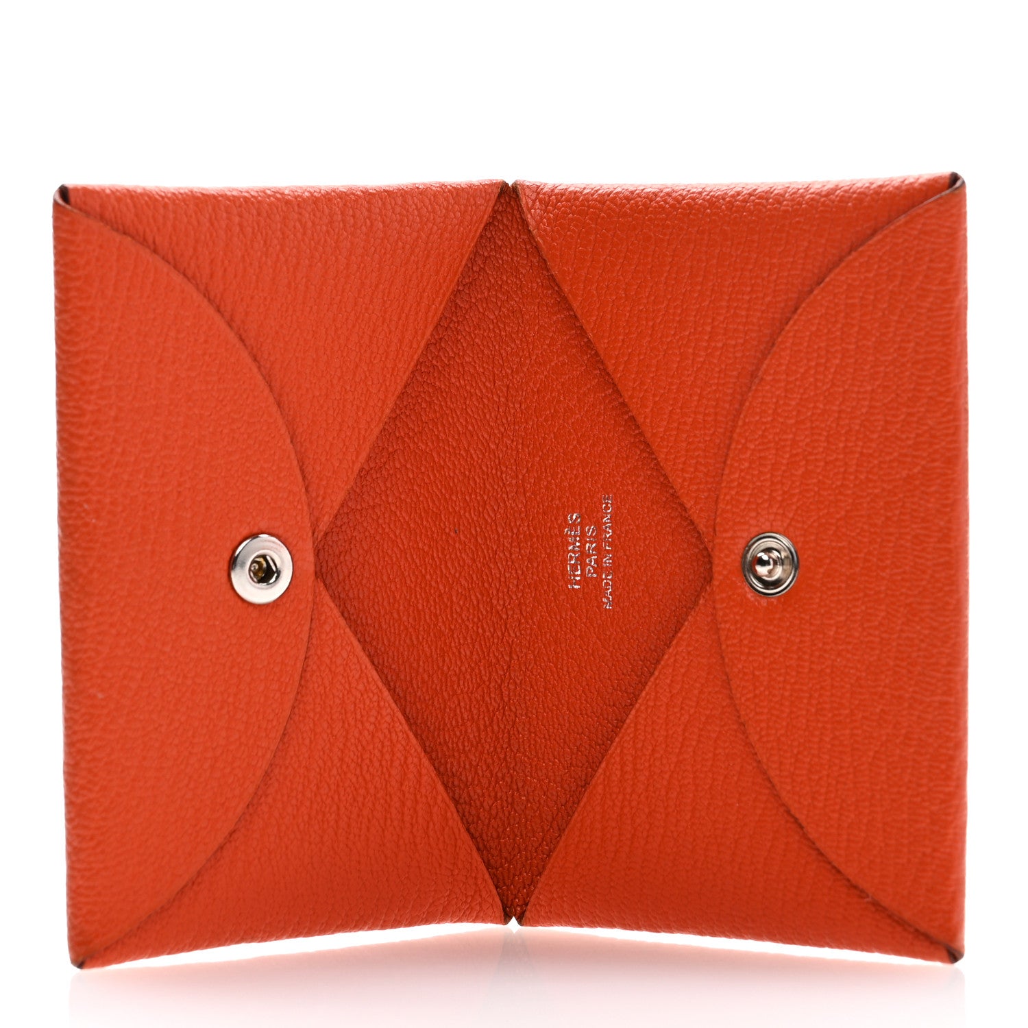 Hermes Chevre Mysore Calvi Card Case Feu 6 of 8