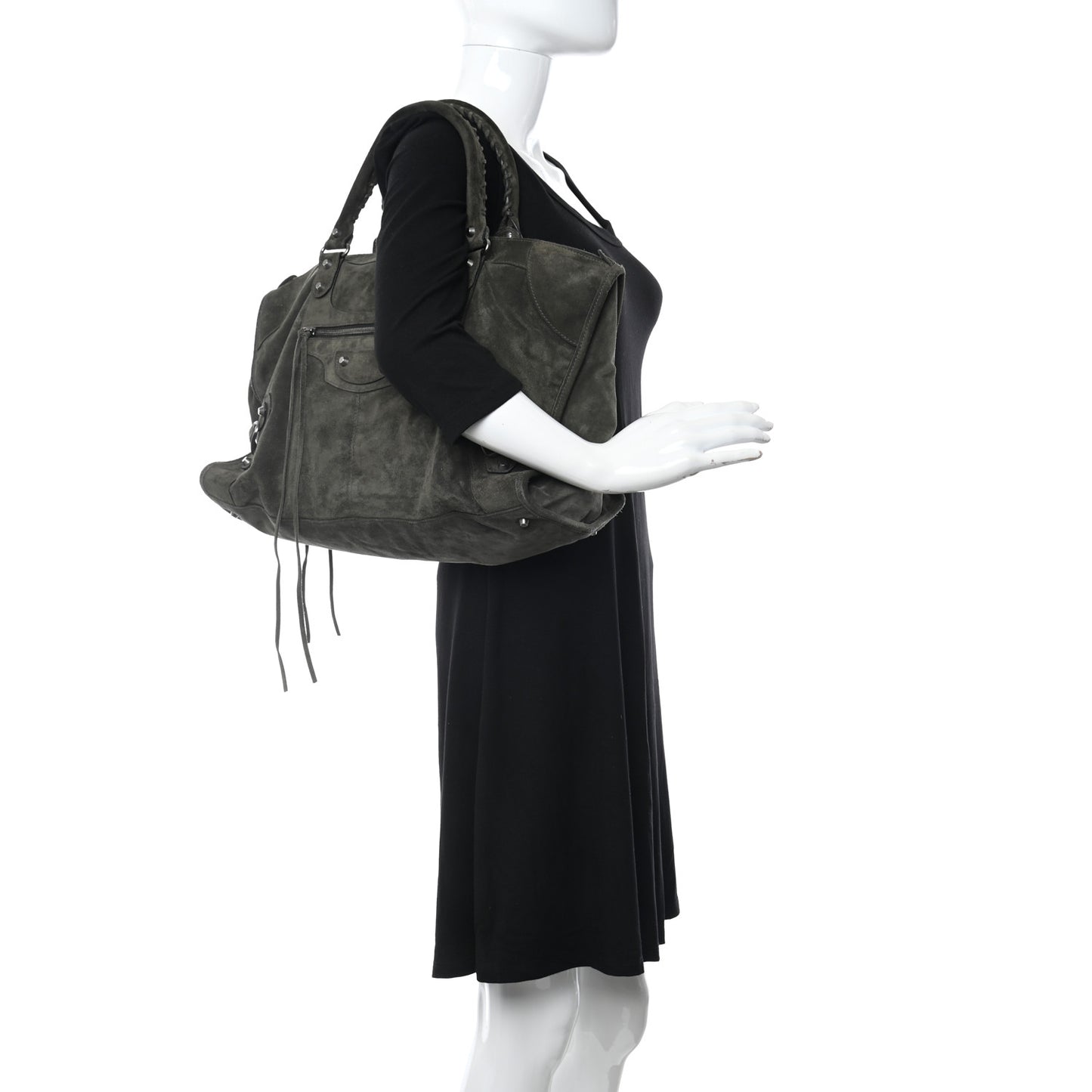Baby Daim Suede Classic Hardware Work Olive
