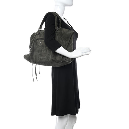 Balenciaga Baby Daim Suede Classic Hardware Work Olive 2 of 11
