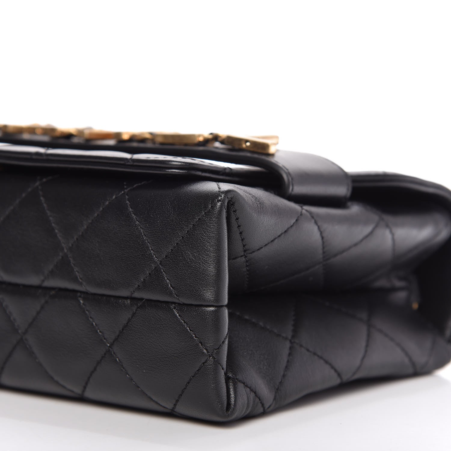 Chanel Calfskin Quilted Enchained Flap Black 8 of 12