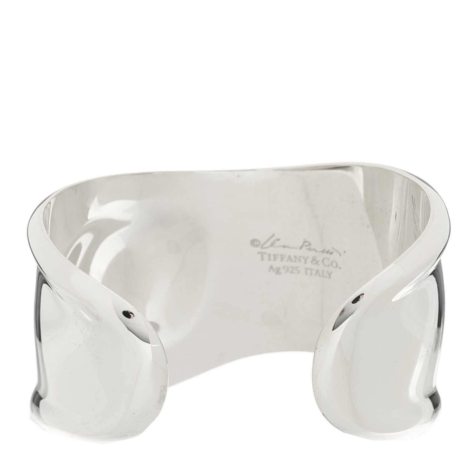 Tiffany Sterling Silver Elsa Peretti Small Left Wrist Bone Cuff Bracelet 3 of 4