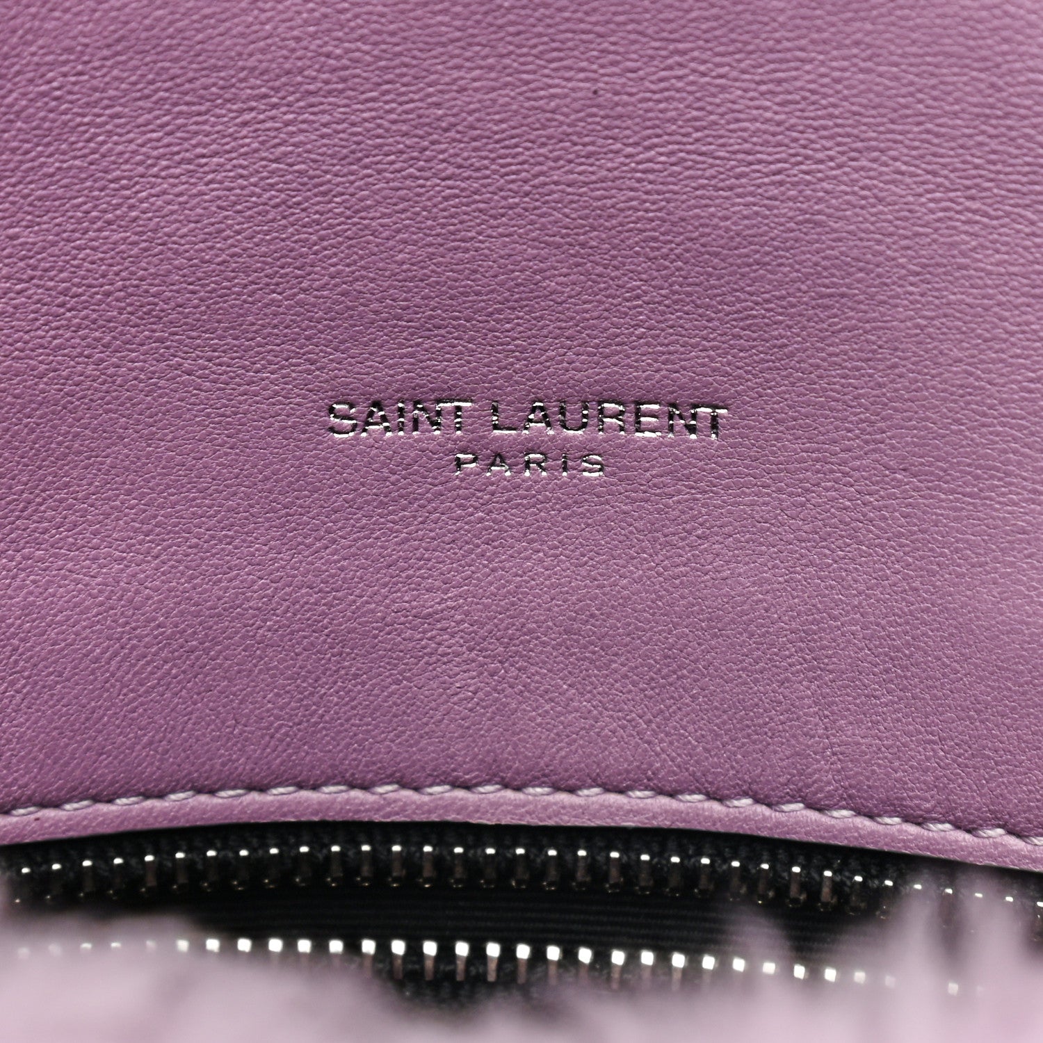 Saint Laurent Merino Shearling Lambskin Quilted Small Loulou Puffer Monogram Chain Satchel Lila 6 of 10