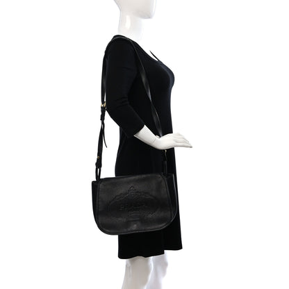 Prada Vitello Phenix Embossed Logo Bag Black 2 of 8