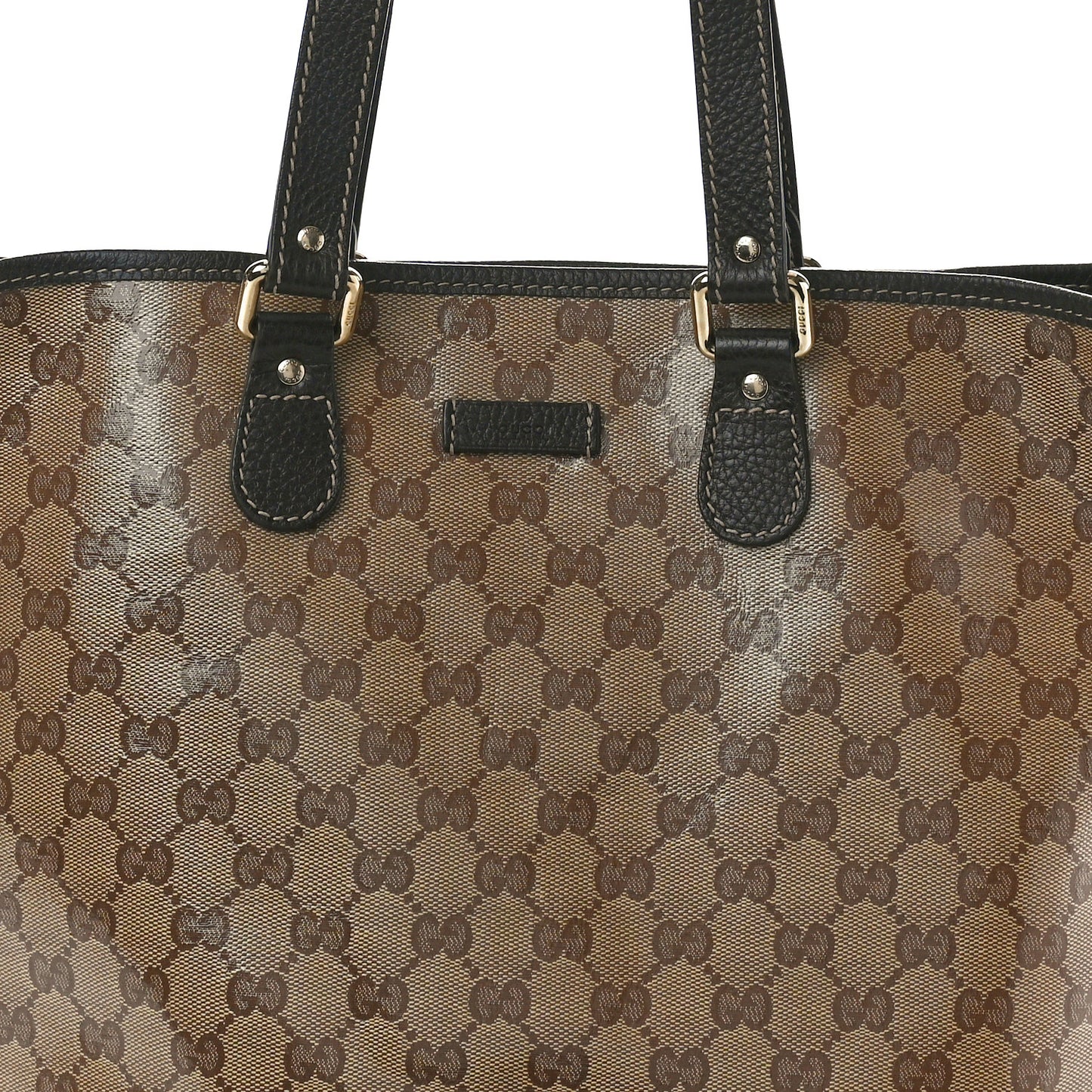 Crystal Monogram Joy Tote Dark Brown
