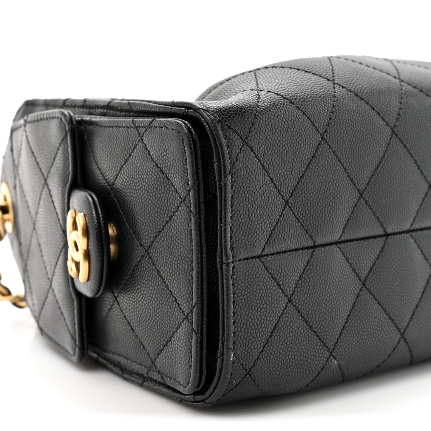 Caviar Quilted Mini Chanel 25 Handbag Black