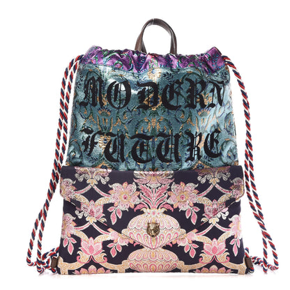Gucci Brocade Embroidered Drawstring Backpack Multicolor 1 of 11