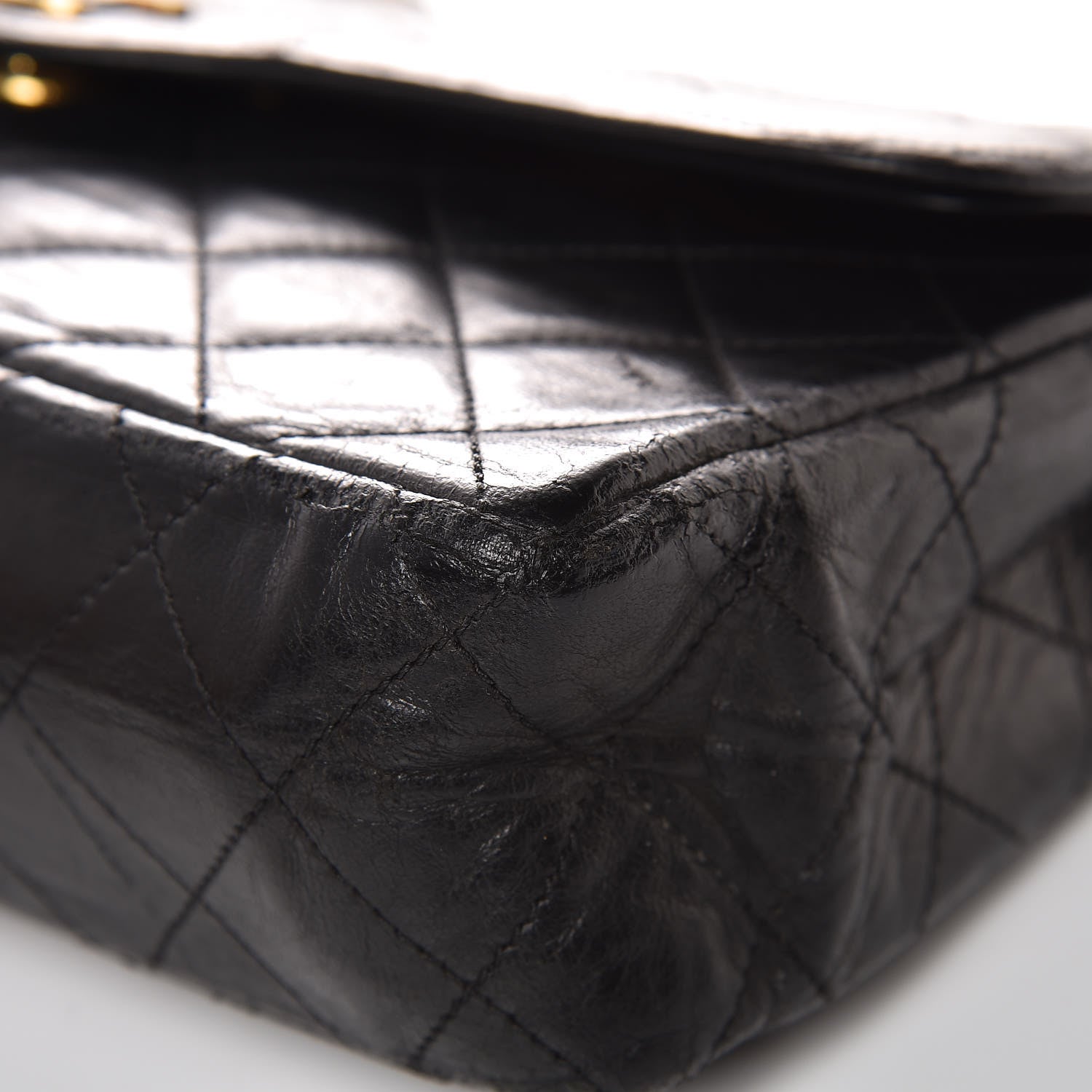 Chanel Lambskin Quilted Medium Double Flap Black 14 of 24