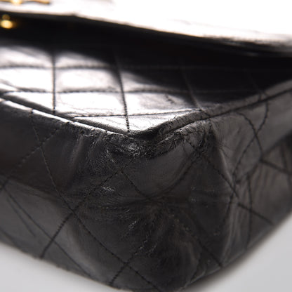 Chanel Lambskin Quilted Medium Double Flap Black 14 of 24
