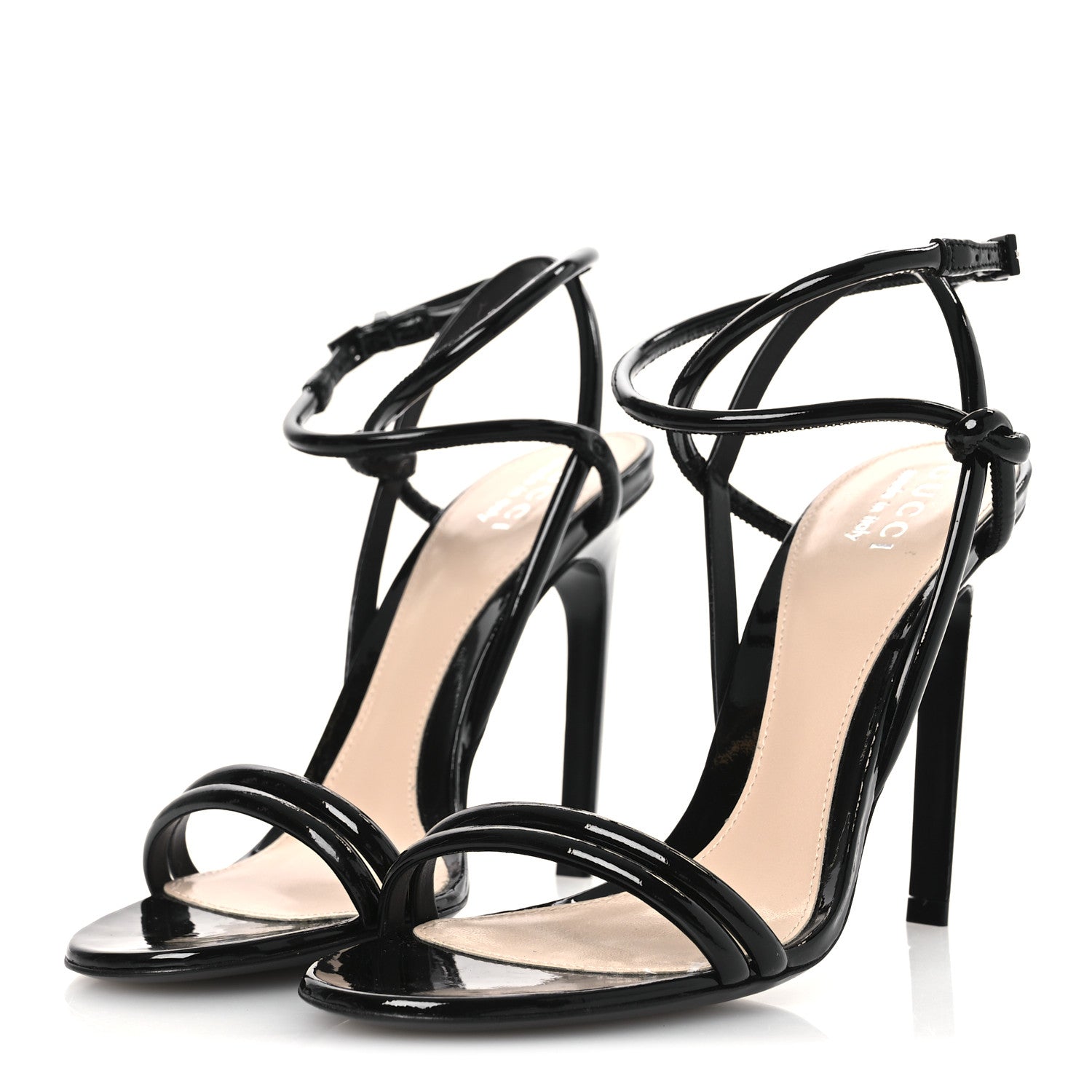 Gucci Patent Lambskin Walma 105 Sandals 36.5 Black 8 of 24
