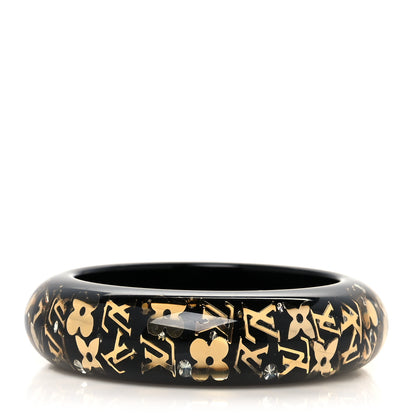 Louis Vuitton Resin Swarovski Small Inclusion Bracelet GM Black 1 of 3