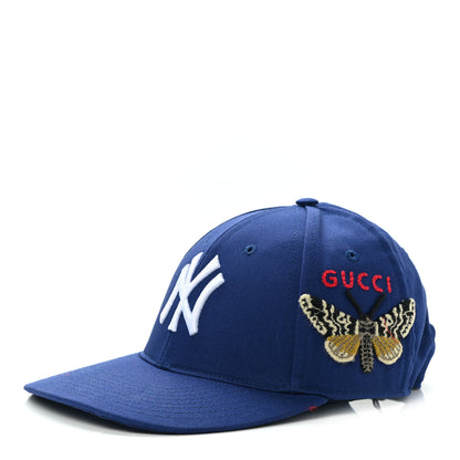 Gucci X MLB Cotton NY Yankees Baseball Hat 57-61 Blue 1 of 8