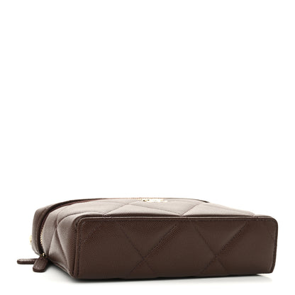 Chanel Caviar Quilted Top Handle Slim Vanity With Chain Dark Brown 4 of 10