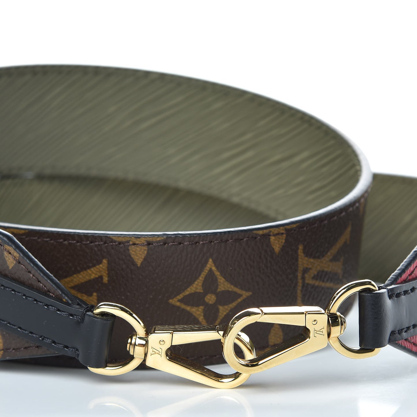 Monogram Kabuki Bandouliere Shoulder Strap Black