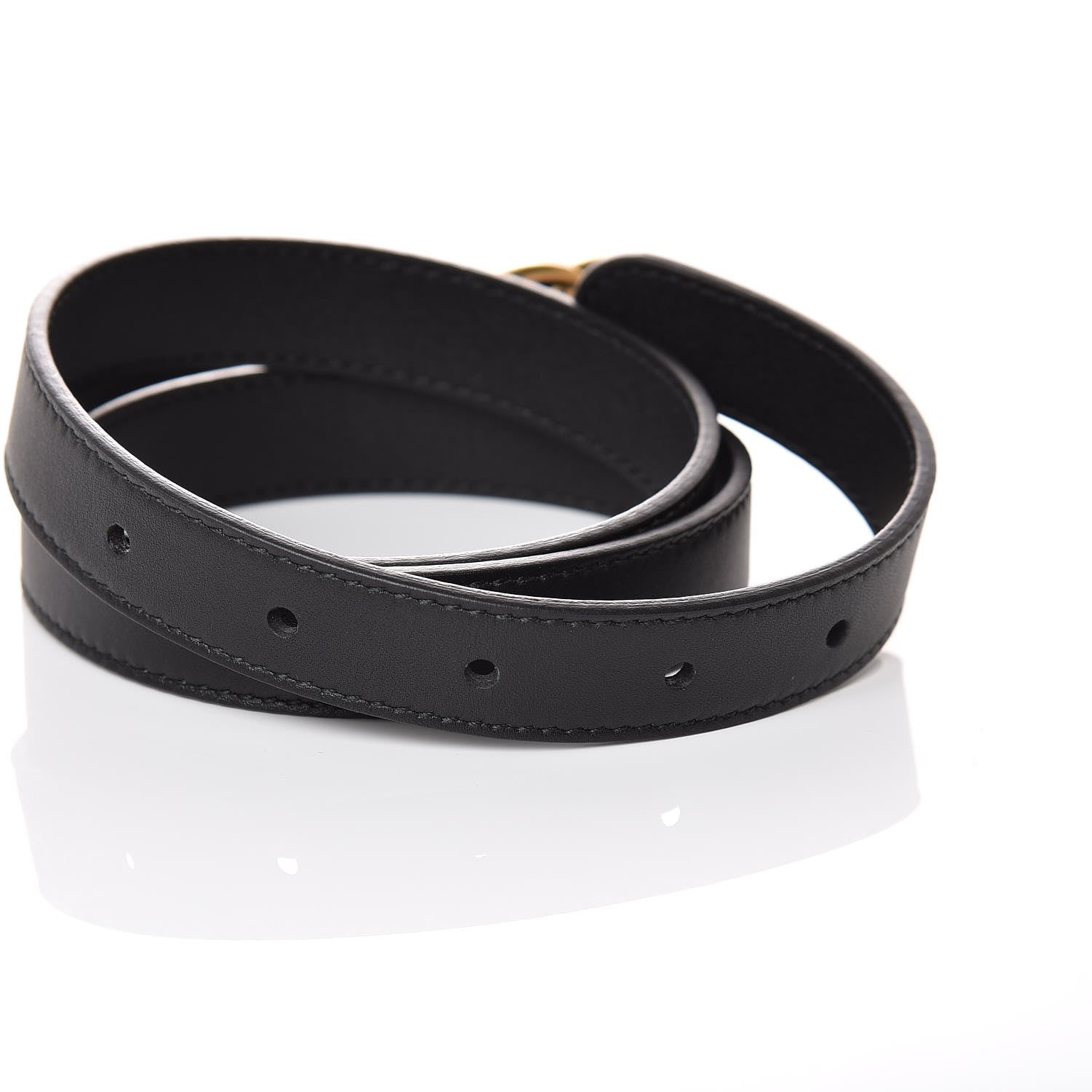 Gucci Calfskin Double G 20mm Belt 80 32 Black 4 of 6