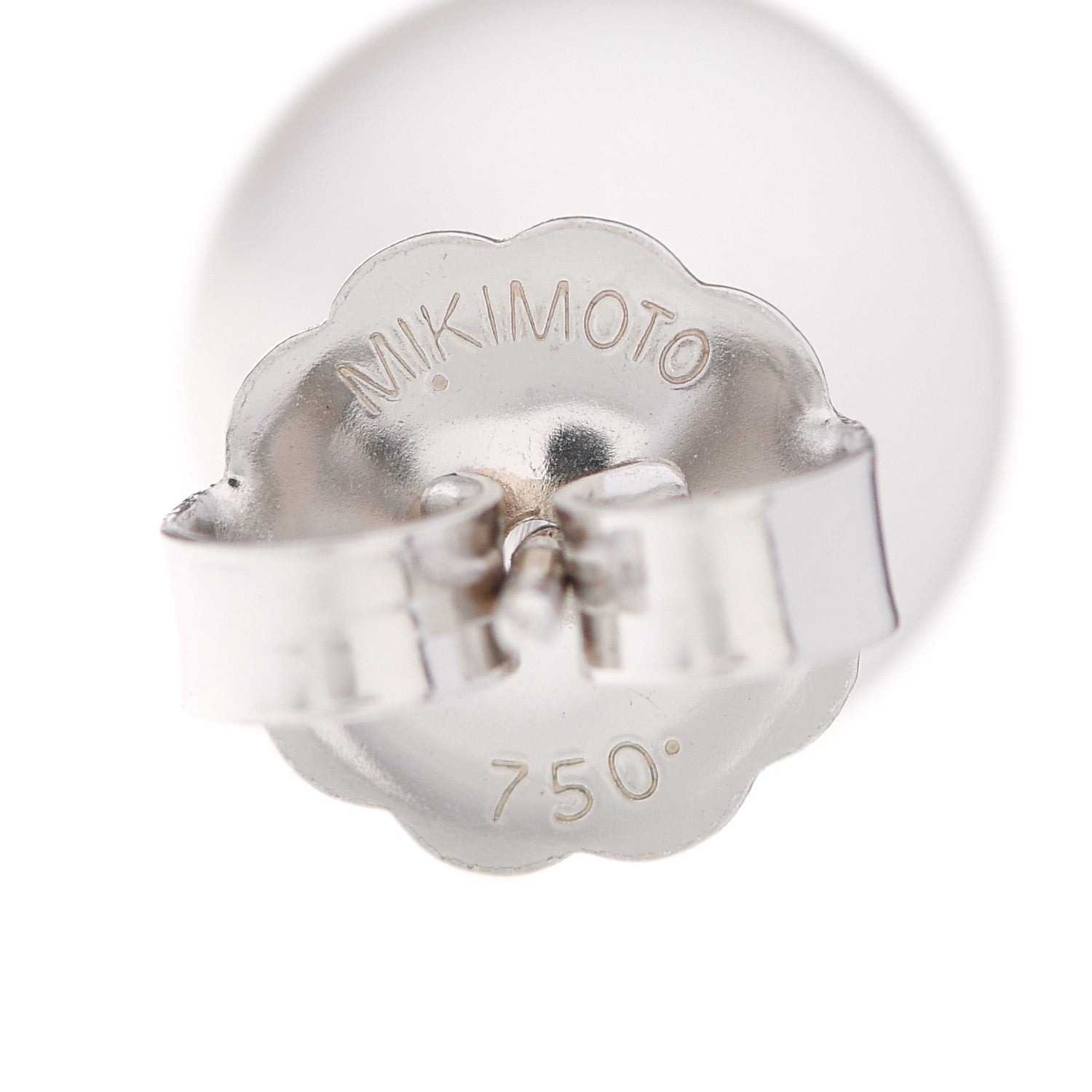 Mikimoto 18K White Gold South Sea Pearl 12mm Stud Earrings 5 of 5
