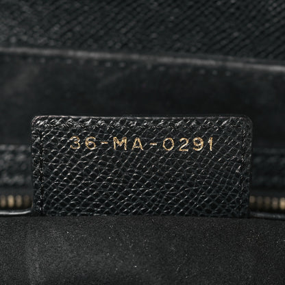 Christian Dior Grained Calfskin Saddle Bag With Strap Black 7 of 10