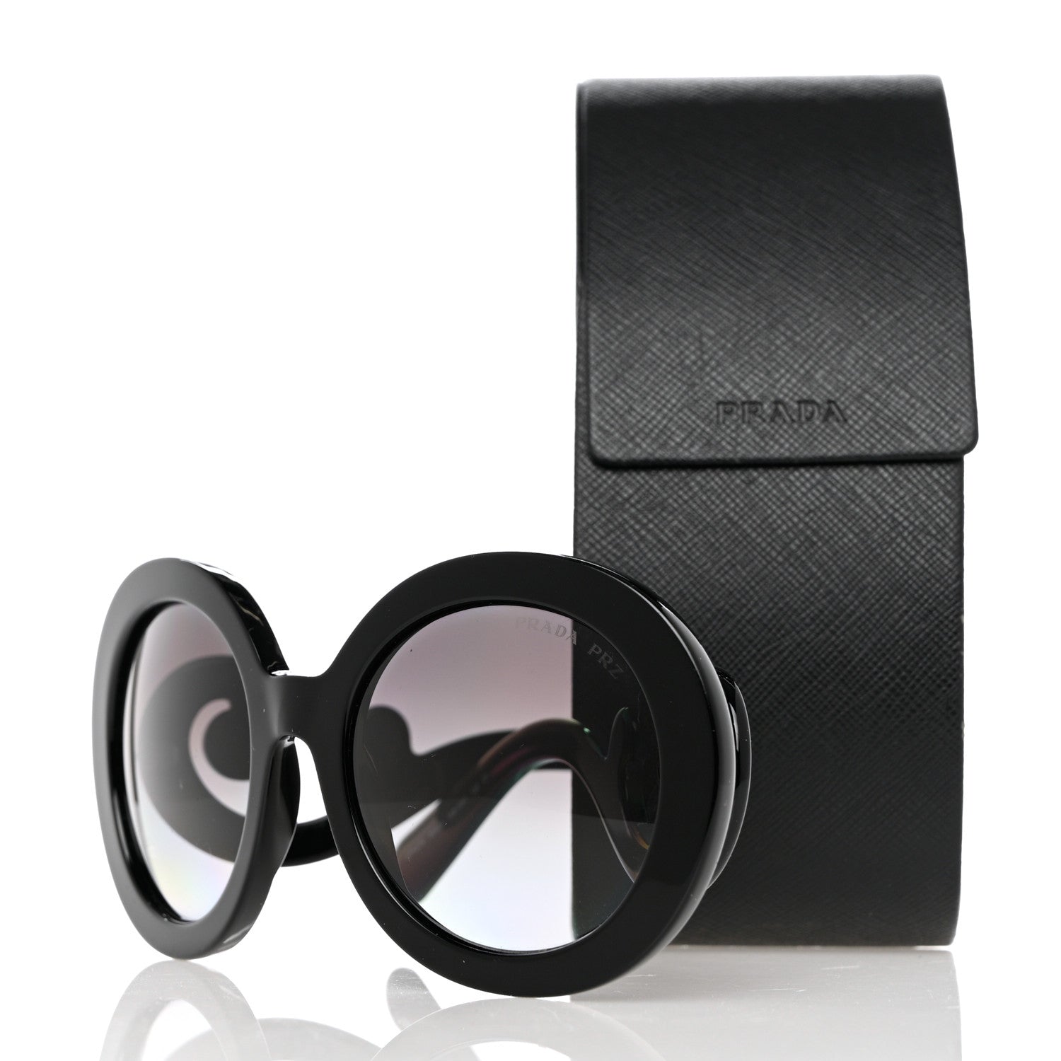 Prada Baroque Sunglasses SPR 27N Black 8 of 8