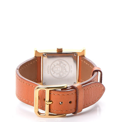 Hermes Stainless Steel Swift 21mm Heure H Hour Quartz Watch Orange 4 of 8