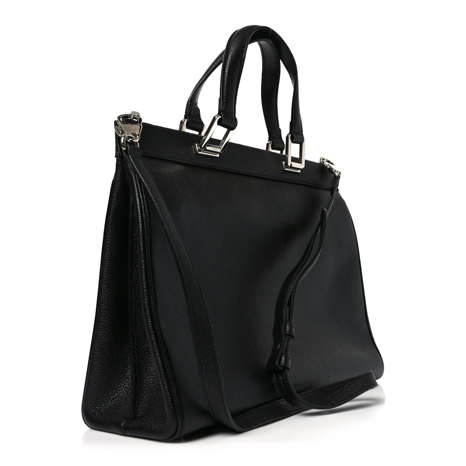 Gucci Grainy Calfskin Medium Zumi Top Handle Bag Black 1859339