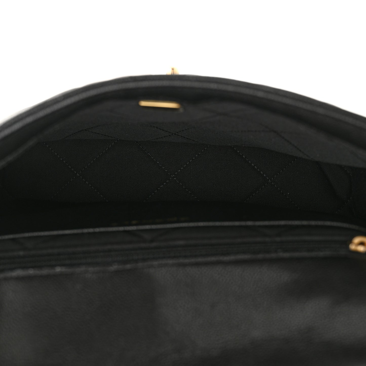 Caviar Quilted CC Large Flap Black