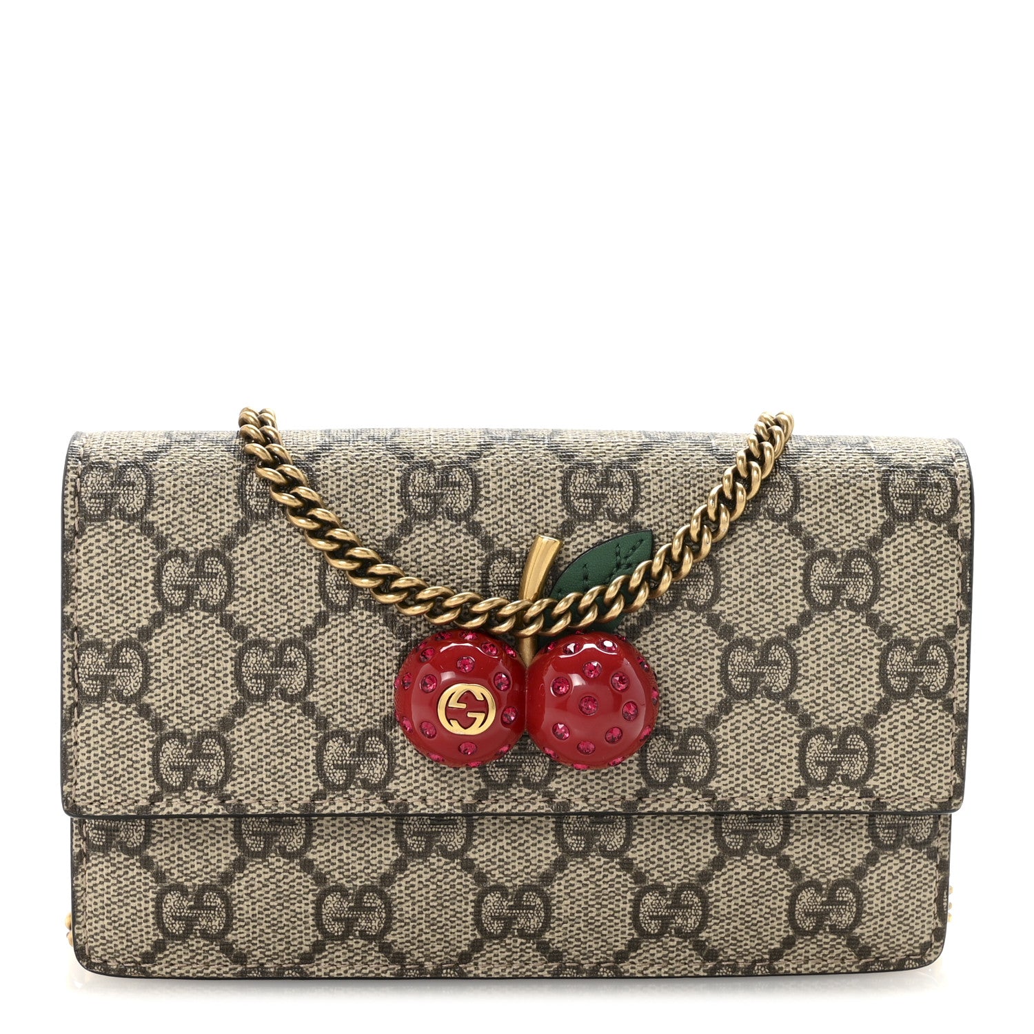 Gucci GG Supreme Monogram Mini Cherry Chain Bag 1 of 9