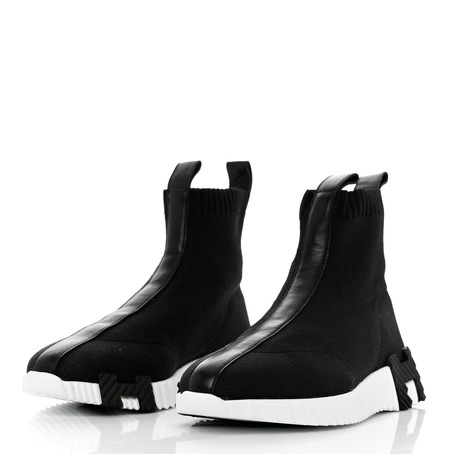 Technical Canvas Goatskin Fun Sneakers 36.5 Black White