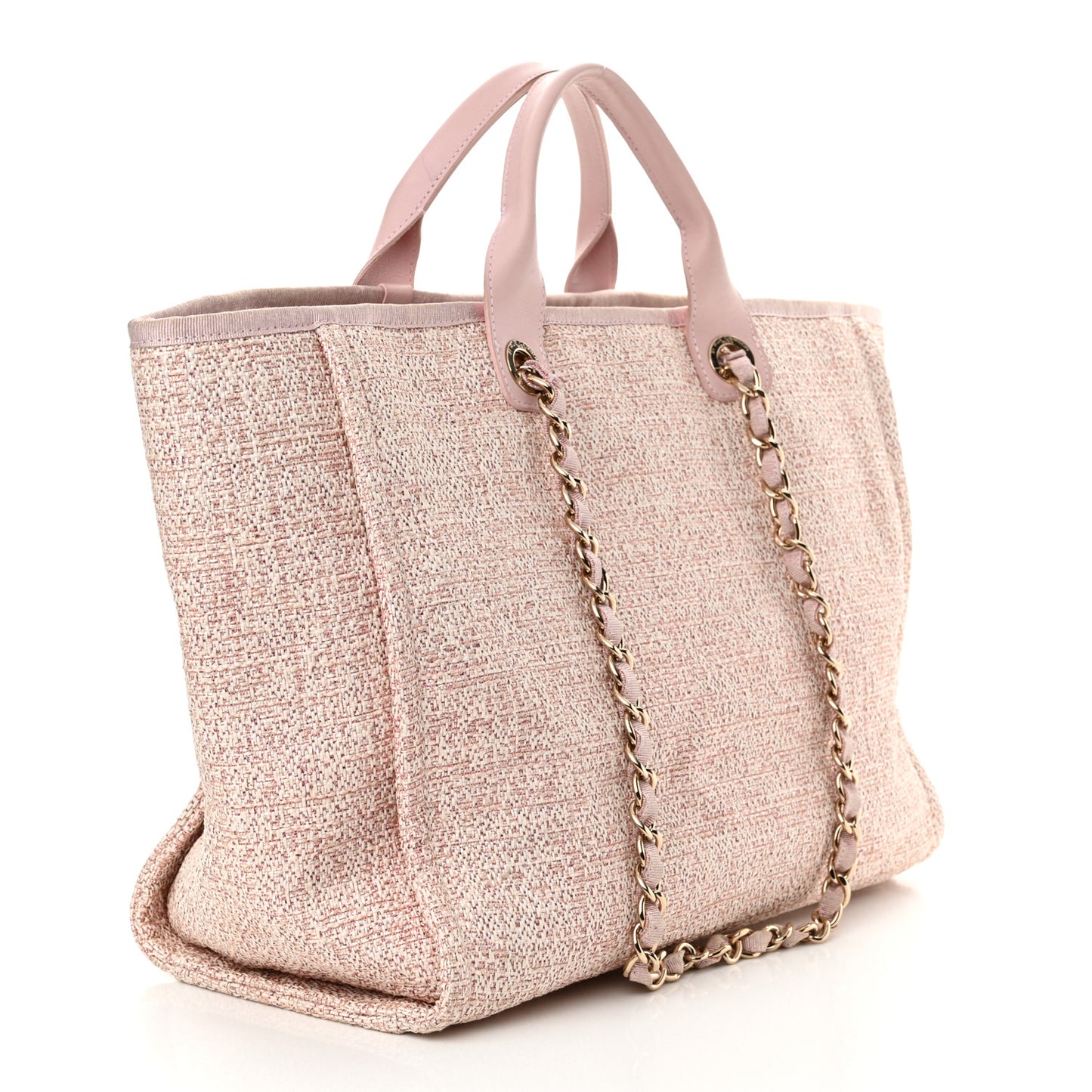Lurex Boucle Deauville Medium Tote Pink