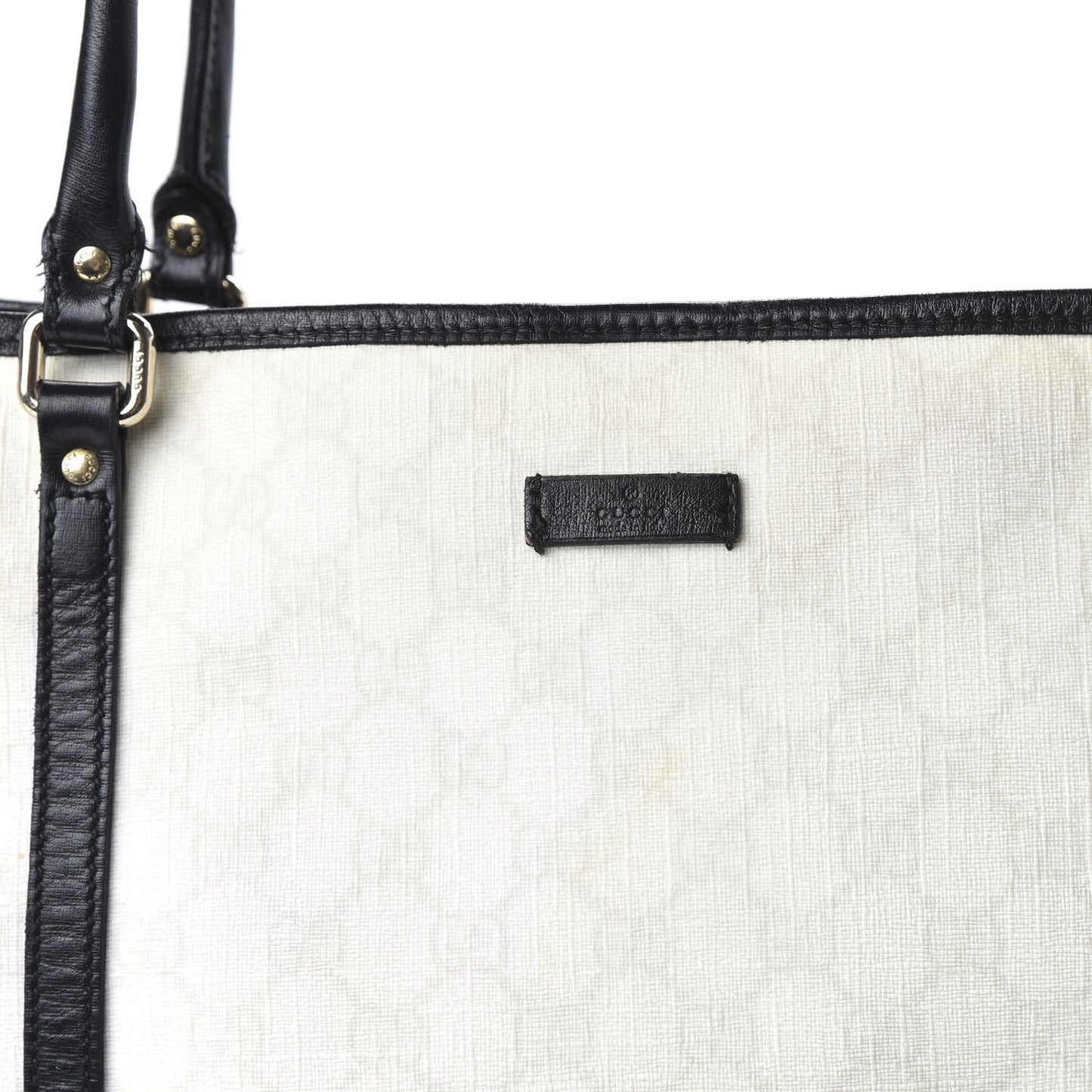 GG Plus Monogram Large Joy Tote White Black