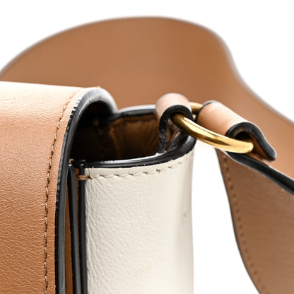 Celine Shiny Smooth Calfskin Medium Frame Shoulder Bag Tan Optic White 8 of 15