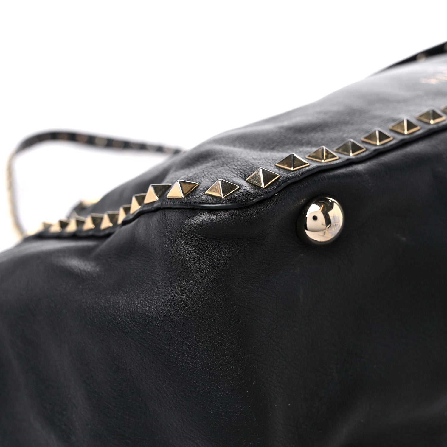 Valentino Garavani Vitello Medium Rockstud Tote Black 8 of 24