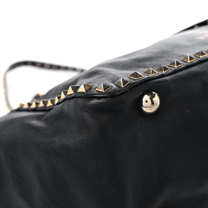 Valentino Garavani Vitello Medium Rockstud Tote Black 8 of 24