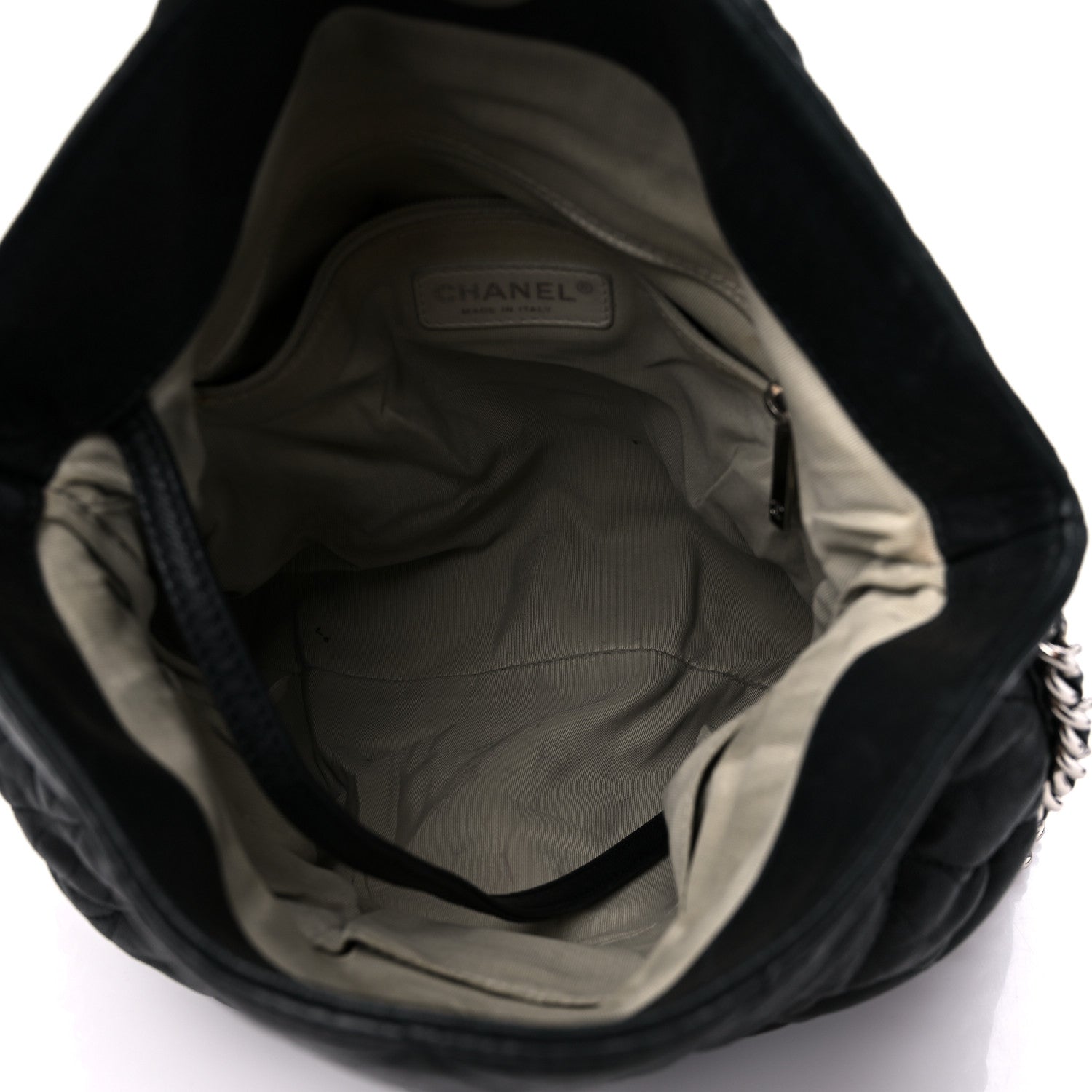 Chanel Washed Lambskin Chain Around Hobo Black 5 of 13