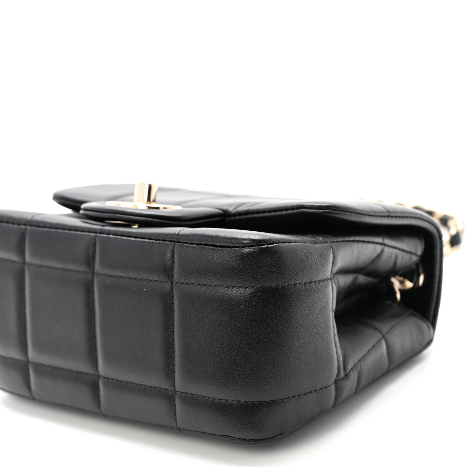 Chanel Lambskin Resin Crystal Square Quilted Mini Monacoco Flap Black 9 of 12