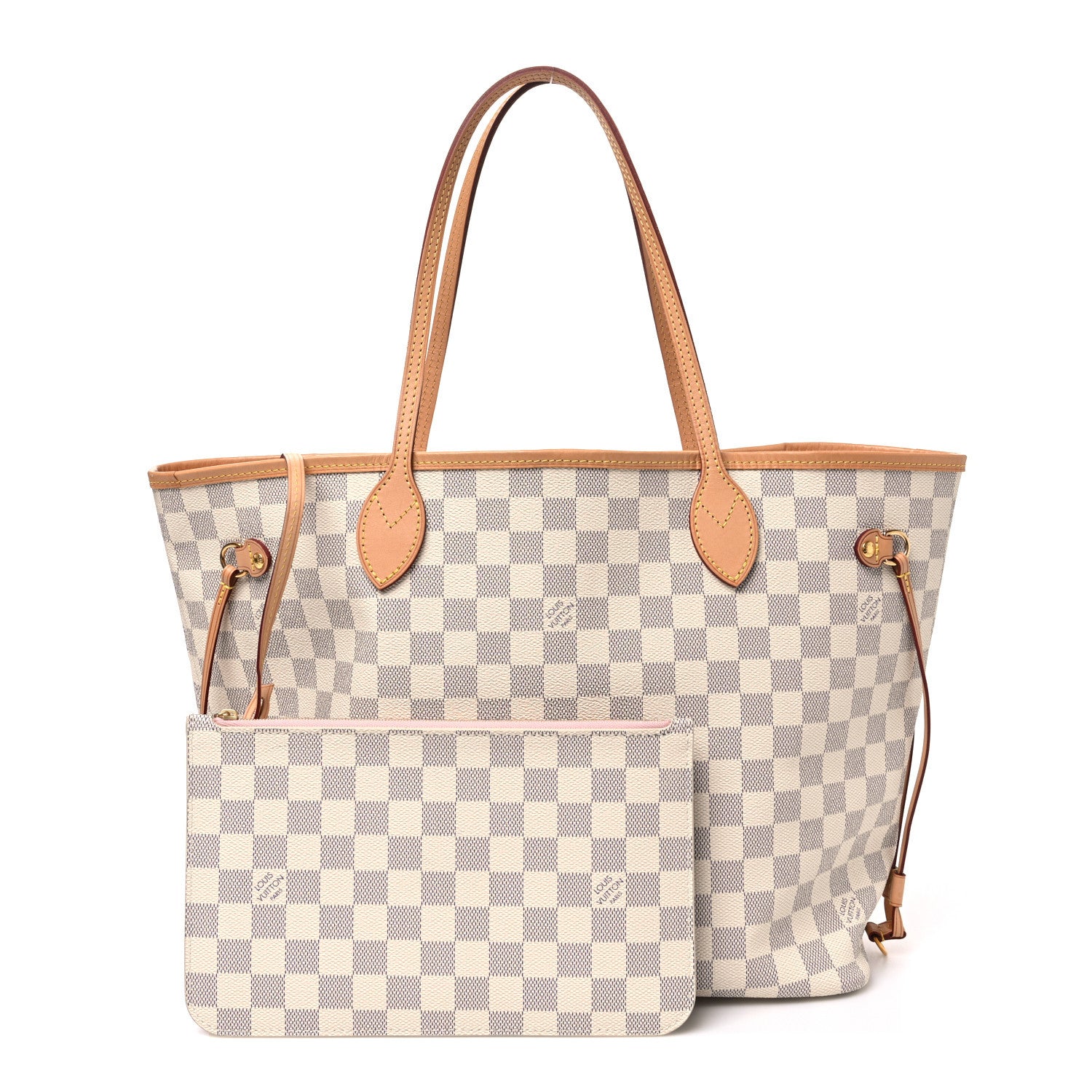 Louis Vuitton Damier Azur Neo Neverfull MM Rose Ballerine 3 of 11