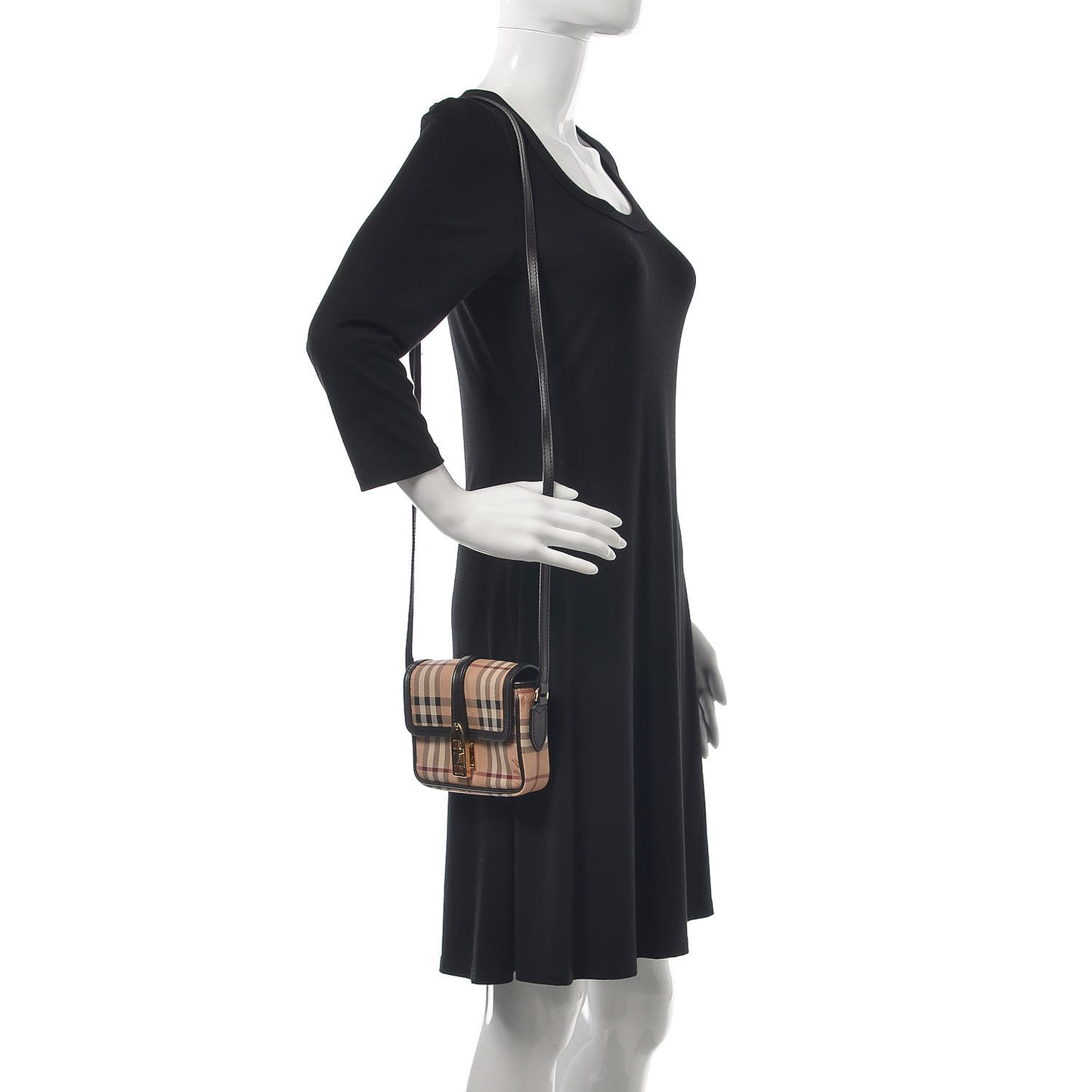 Haymarket Check Crossbody Black