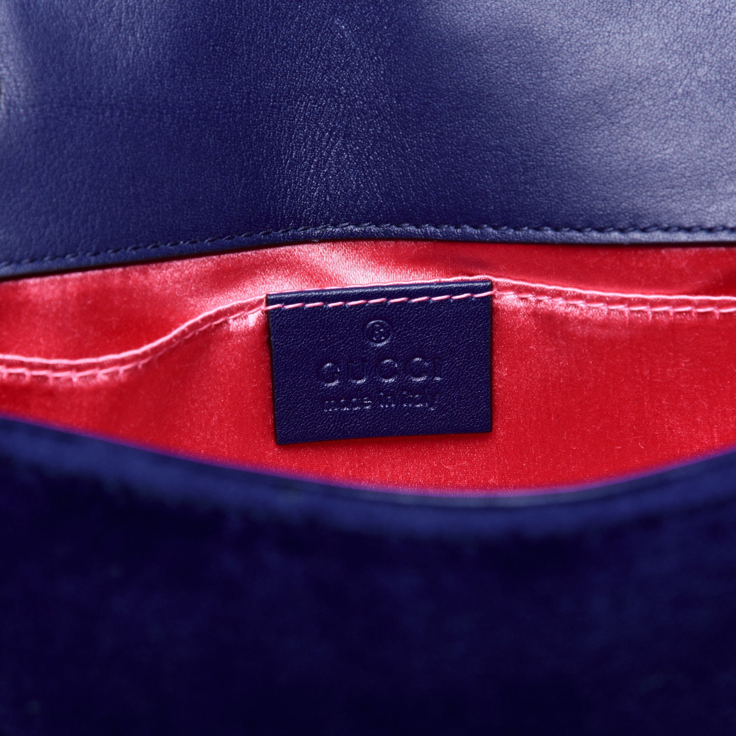 Gucci Velvet Matelasse Mini GG Marmont Shoulder Bag Cobalt Blue 8 of 11
