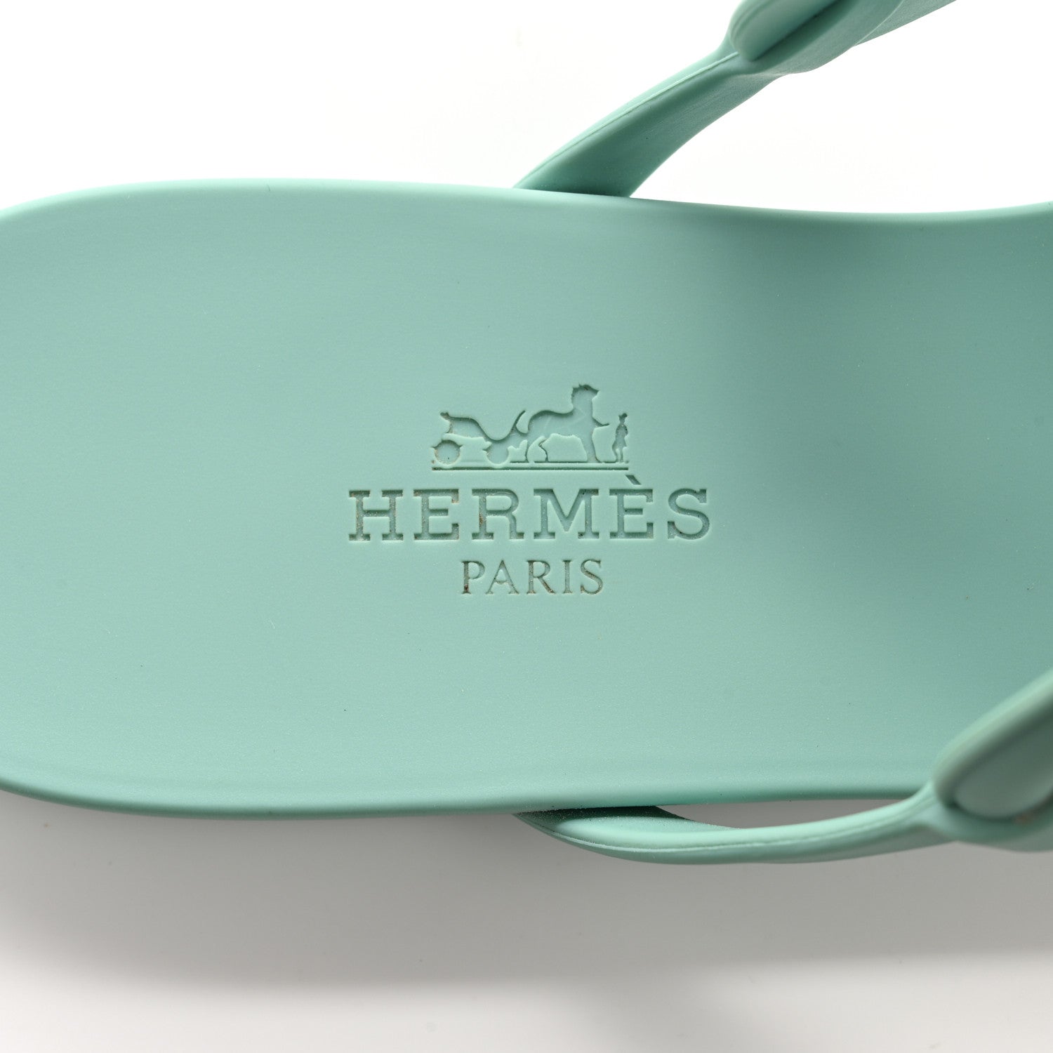 Hermes Rubber Womens Egerie Sandals 37 Vert Embrun 6 of 9