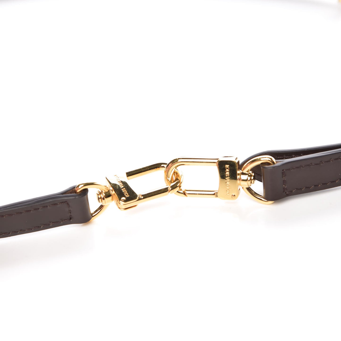 Calfskin Adjustable Speedy Bandouliere Shoulder Strap Brown