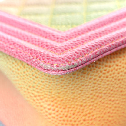 Chanel Caviar Quilted Medium Cuba Rainbow Boy Flap Multicolor 10 of 17