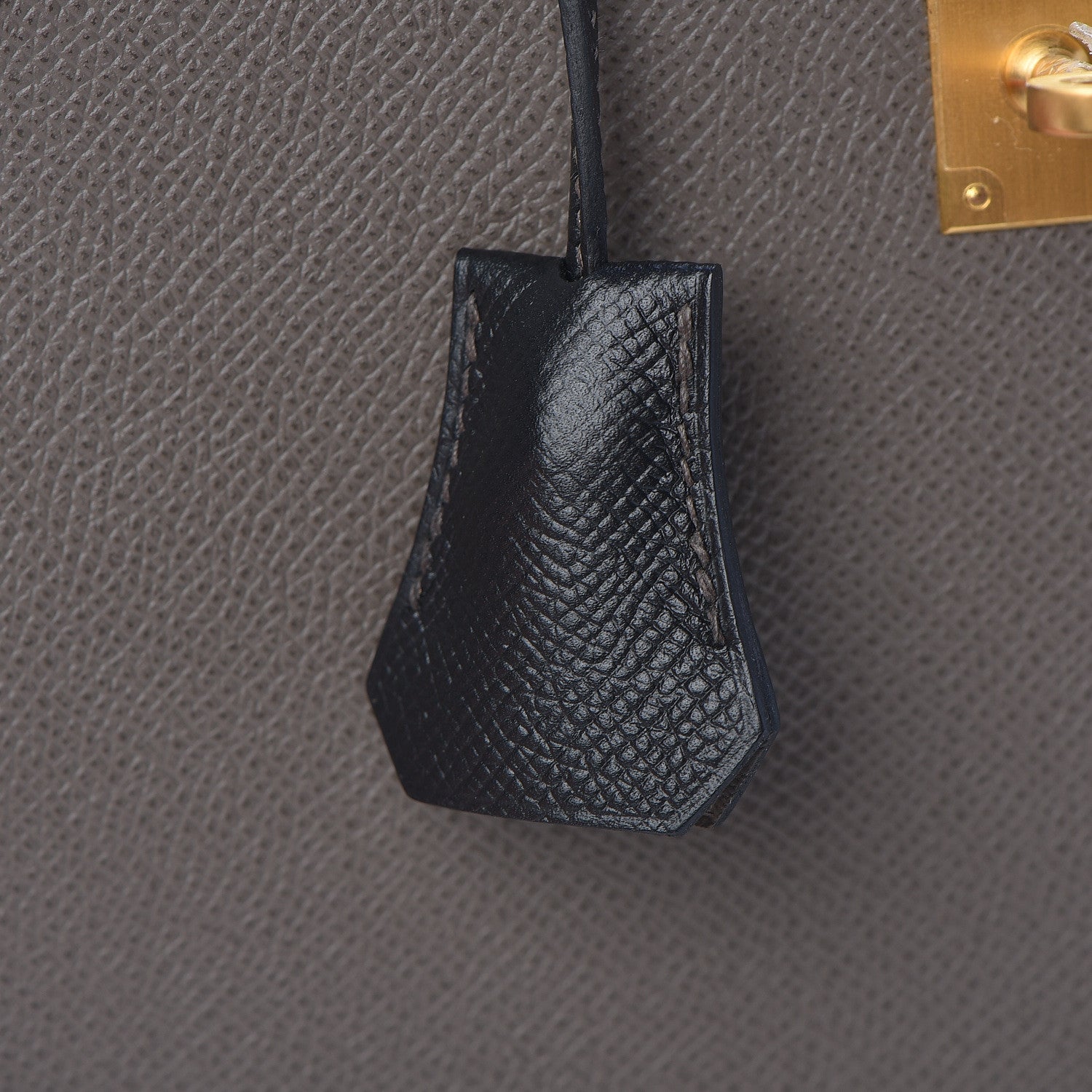 Hermes Epsom Bi Color Horseshoe Kelly Sellier 25 Etain Black 32 of 40