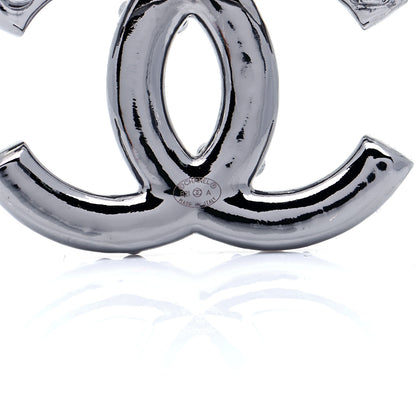 Chanel Pearl Crystal CC Brooch Silver 4 of 5