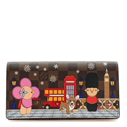 Louis Vuitton Damier Ebene 2021 Christmas Animation London Sarah Wallet 1 of 6