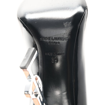 Saint Laurent Patent Opyum 110 Pumps 39 Black Silver 6 of 10