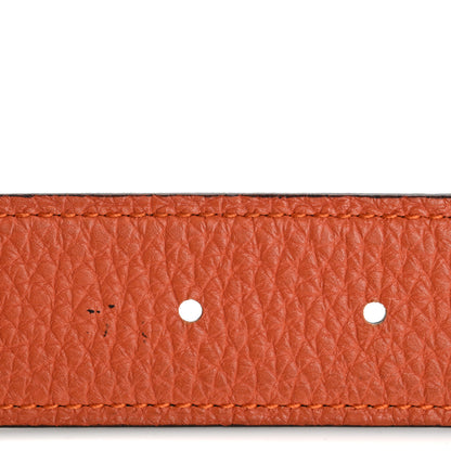 Hermes Box Togo 32mm H Belt 90 36 Black Orange 10 of 11