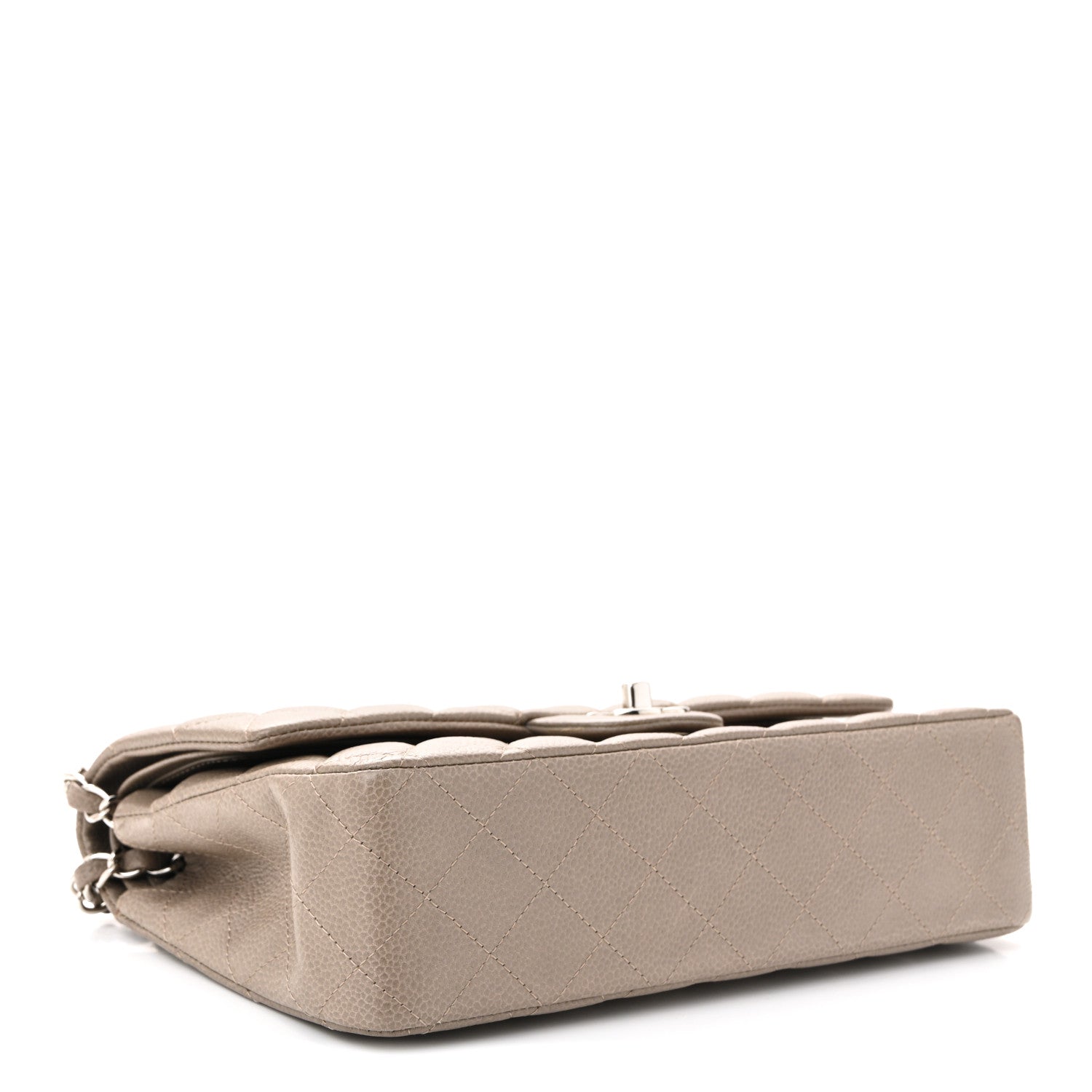 Chanel Caviar Quilted Medium Double Flap Taupe 4 of 10