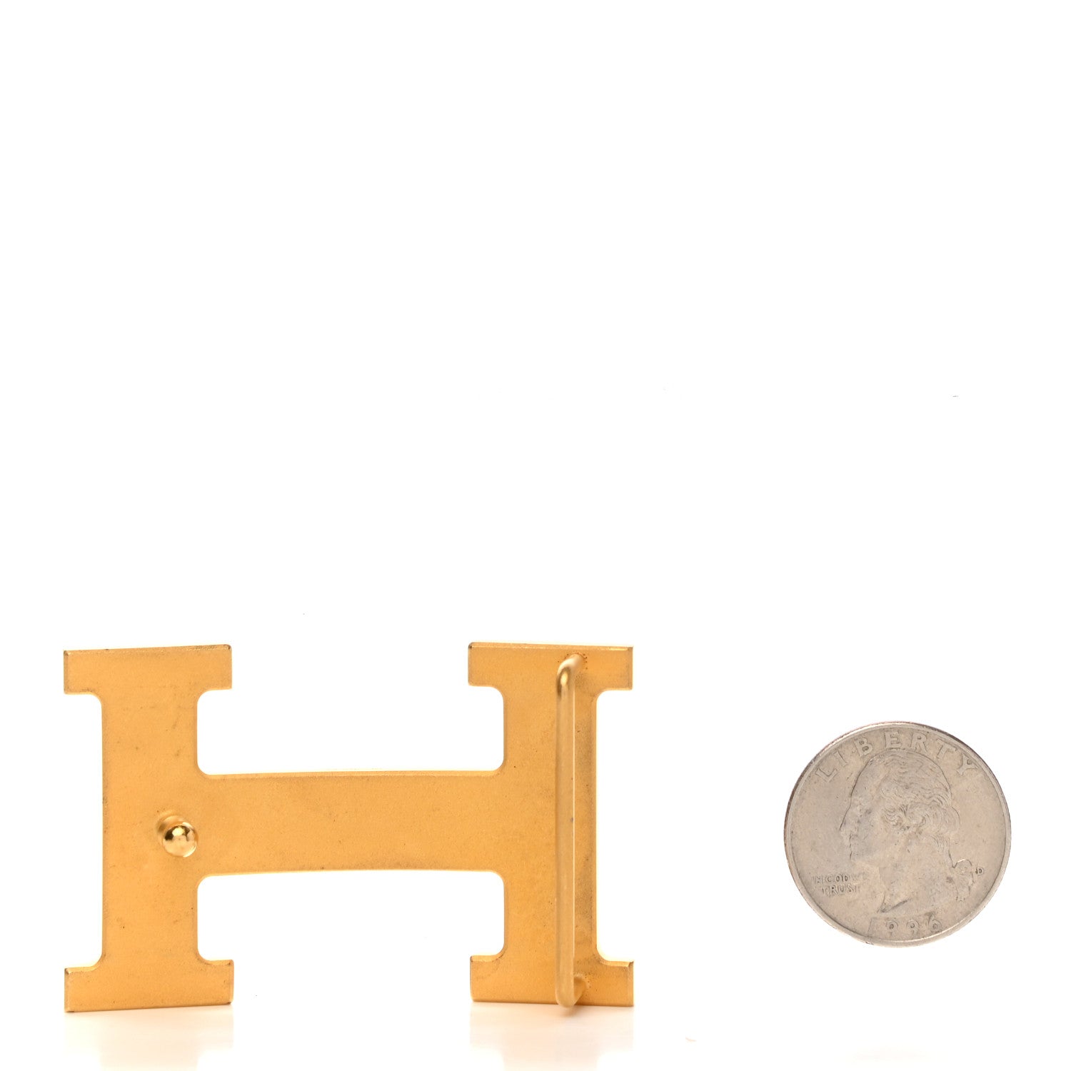 Hermes Brass Gold Plated Polished 32mm H Belt Buckle 80 32 Gold 2 of 4