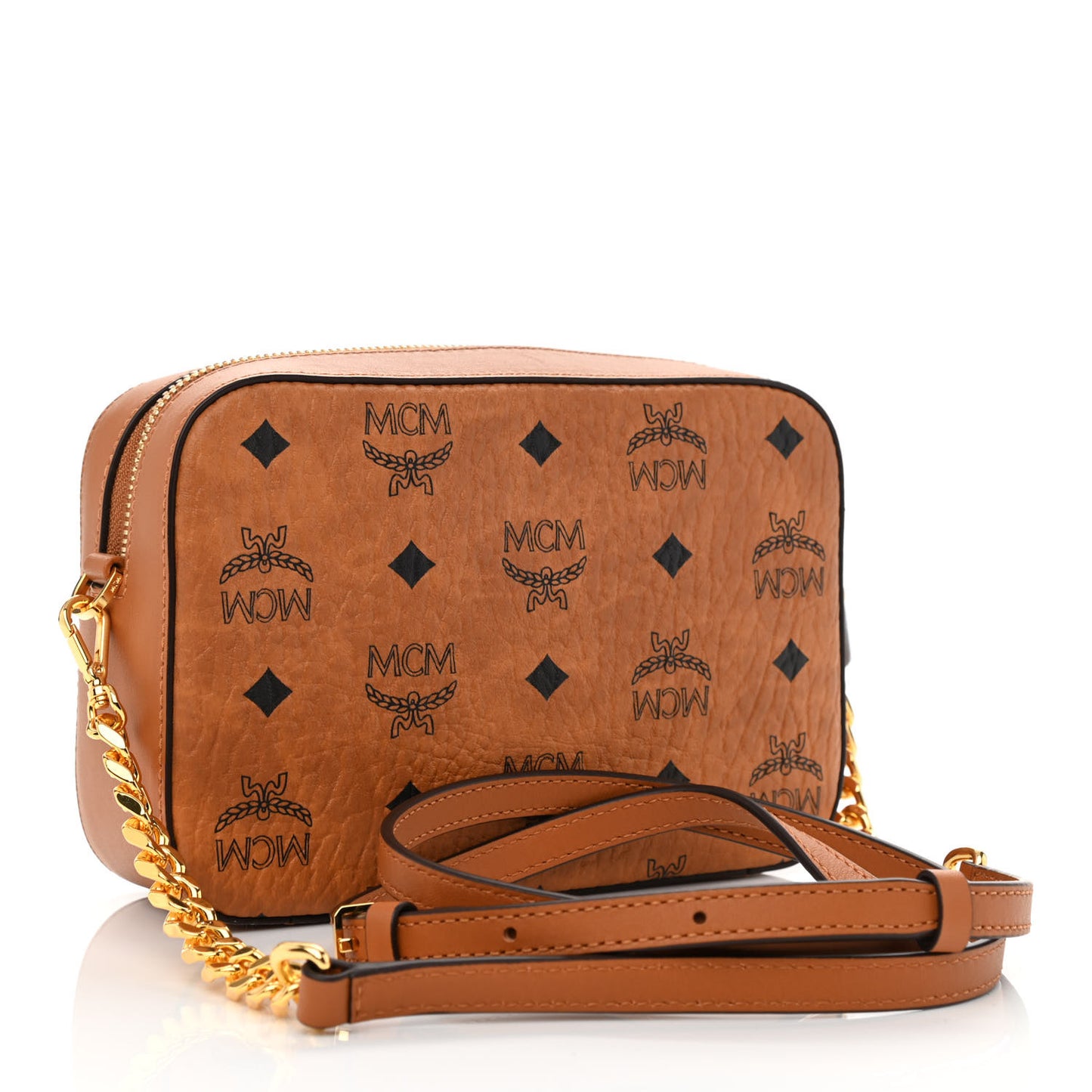 Visetos Camera Crossbody Bag Cognac