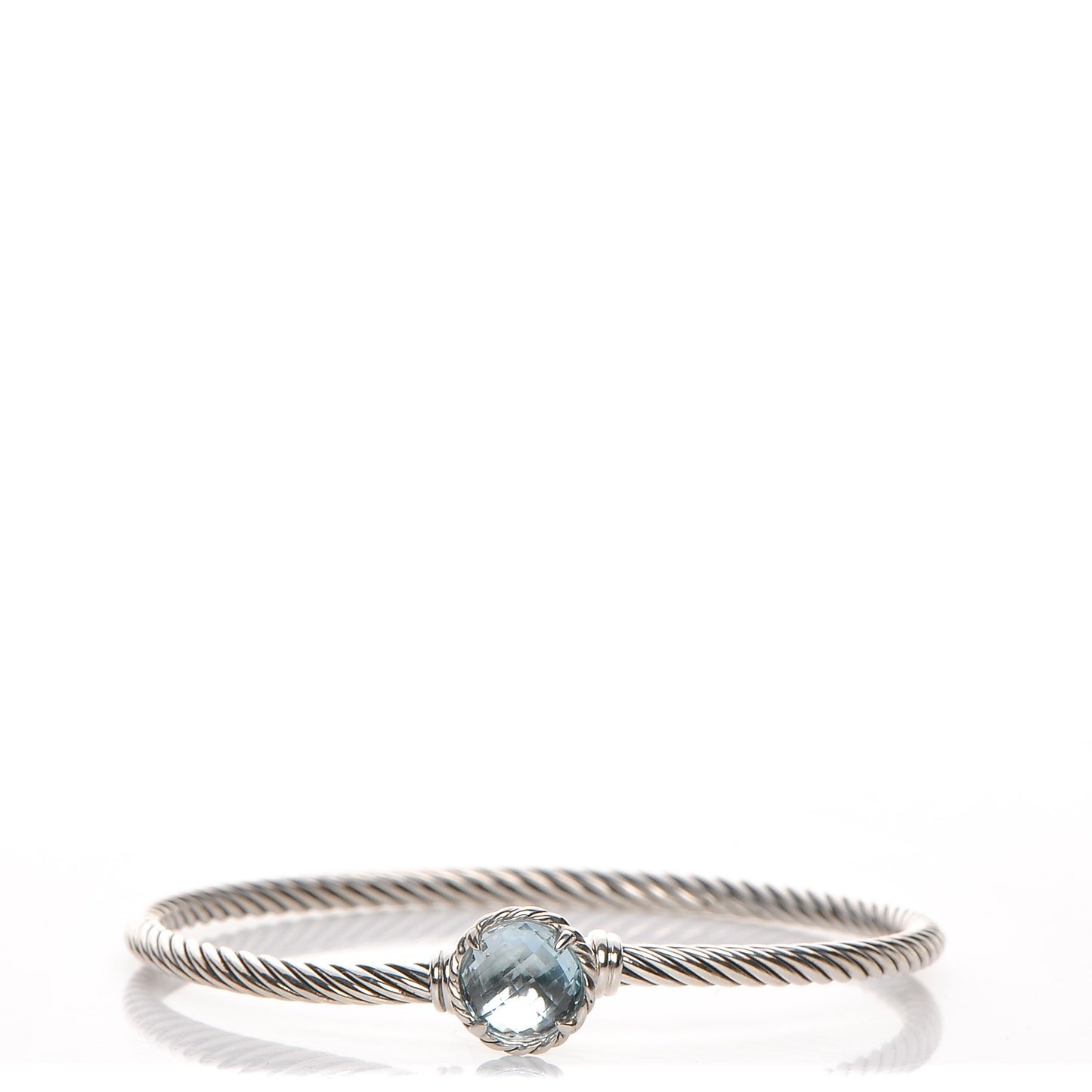 Sterling Silver Blue Topaz 3mm Chatelaine Bracelet