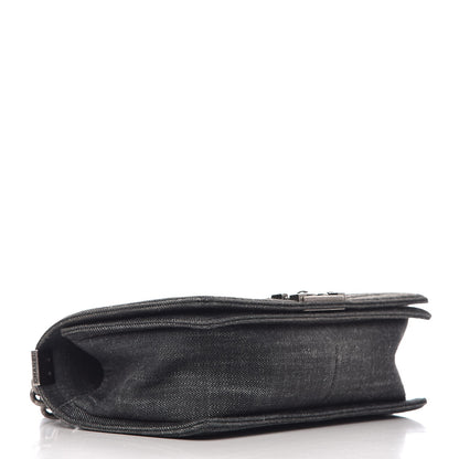Chanel Denim Quilted Medium Boy Flap Black 5 of 8